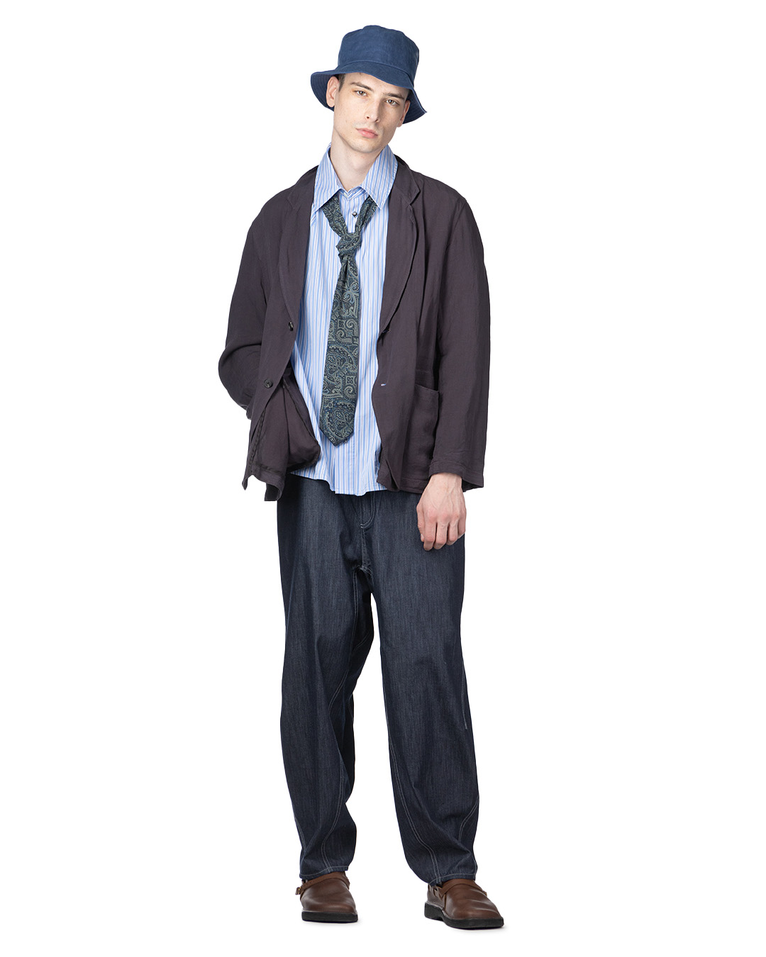 SOE Ready to Wear | Rayon Paper Jacket - Black Navy | Men